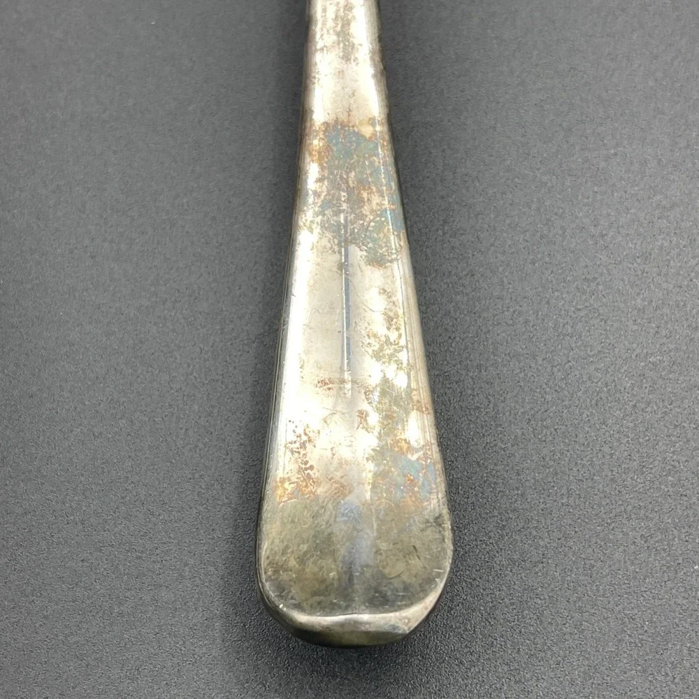 Vintage Italy‎ Silverplate Serrated Cake Server Square Dessert Server Engraved